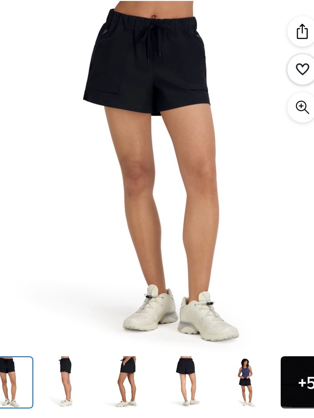 Outdoor Voices Black Drawstring Athletic Shorts